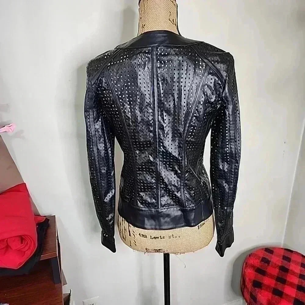 DOLCE cabo Pu Faux leather blazer jacket. Nwt size xsmall - Picture 8 of 9